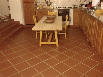 pavimento in cotto cucina